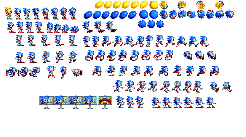 Custom Sonic Sprites Sheet - Sonic 1 Styled by AsuharaMoon on DeviantArt