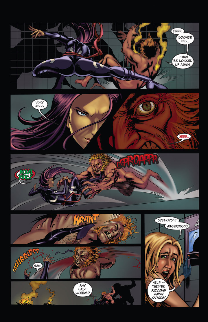 Psylocke Fight ( Marvel Comics ) Pg. 3 of 3