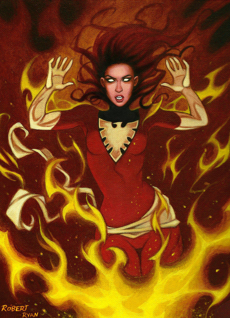 Dark Phoenix Pin Up Acrylic