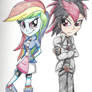 Human Shadow X Rainbow Dash