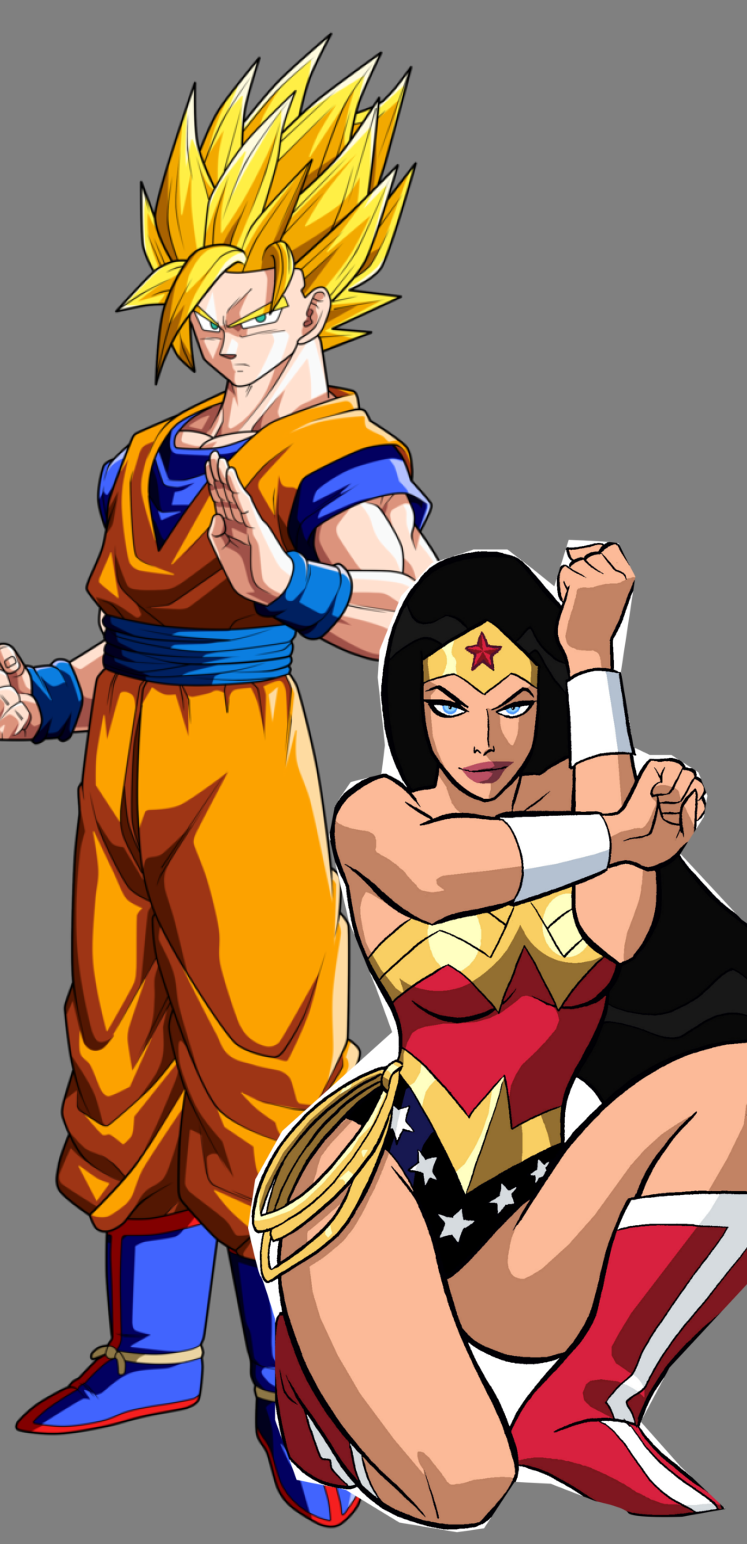 SSJ2 Goku X Wonder Woman