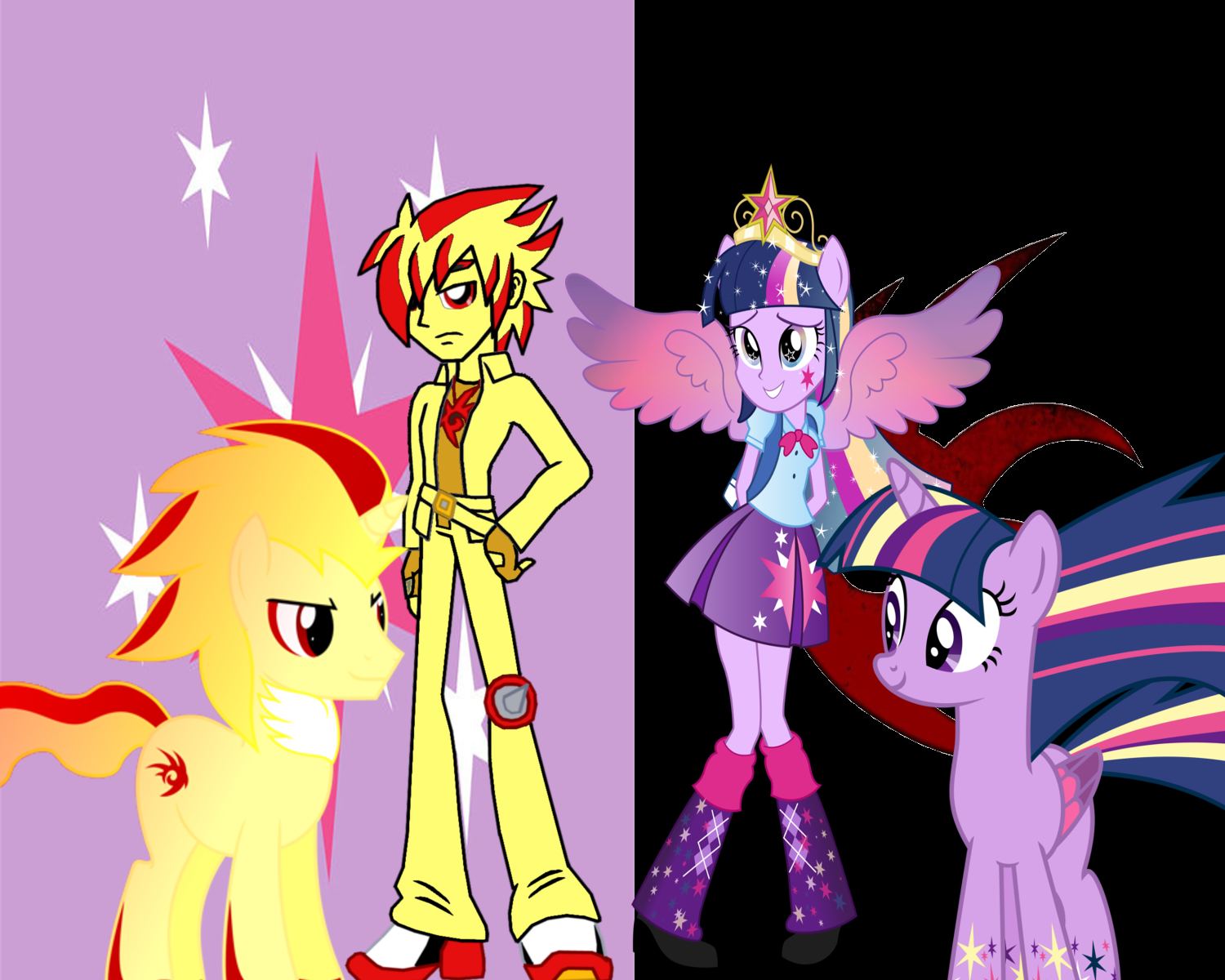 Shadtwi Super Shadow and Rainbow Twilight