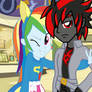 Eq Girls MLP/Sonic Couple Shadow and Rainbow Dash