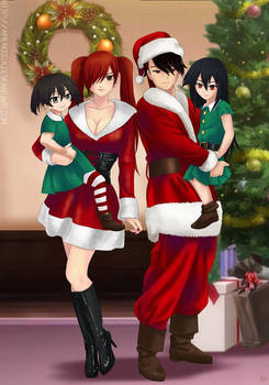 Shadow X Erza Family Christmas Photo