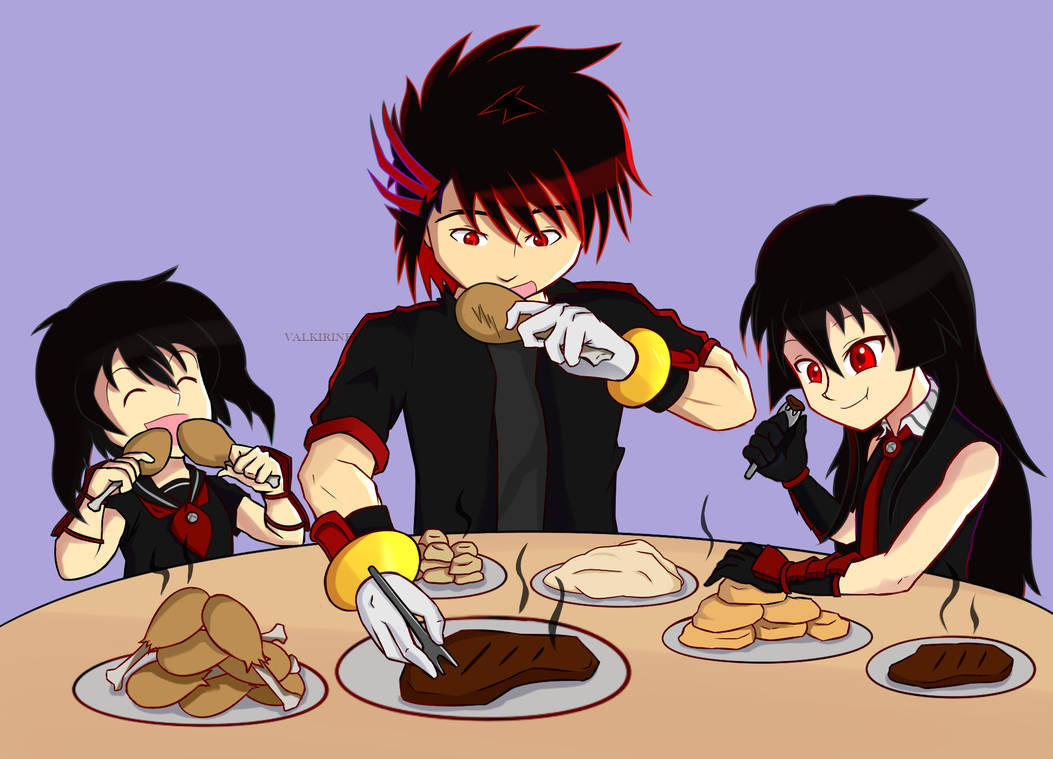 Shadow Man Eating Shadow Eating With Daughters by MergedZamasuVA on DeviantArt