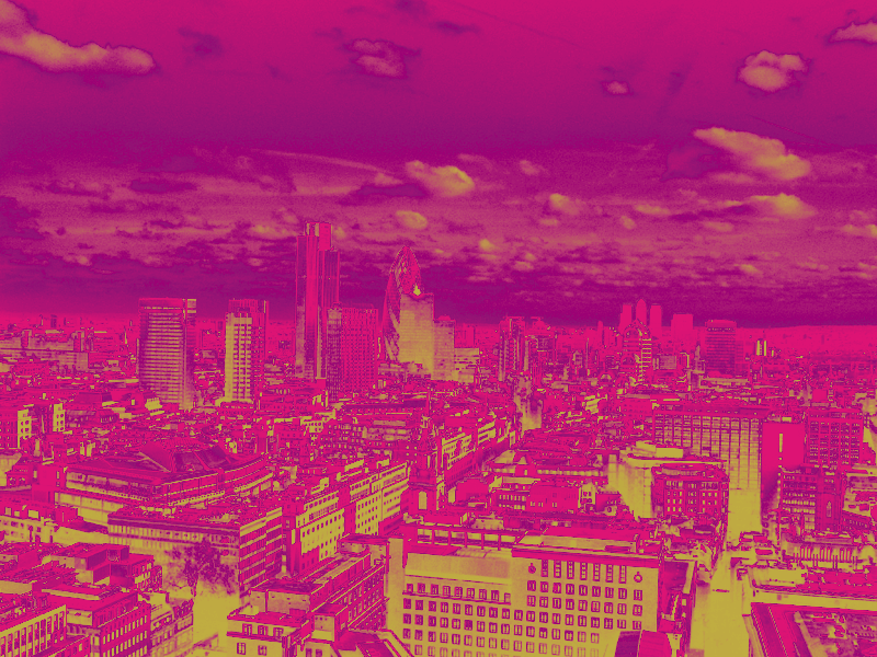 Violet Cityscape