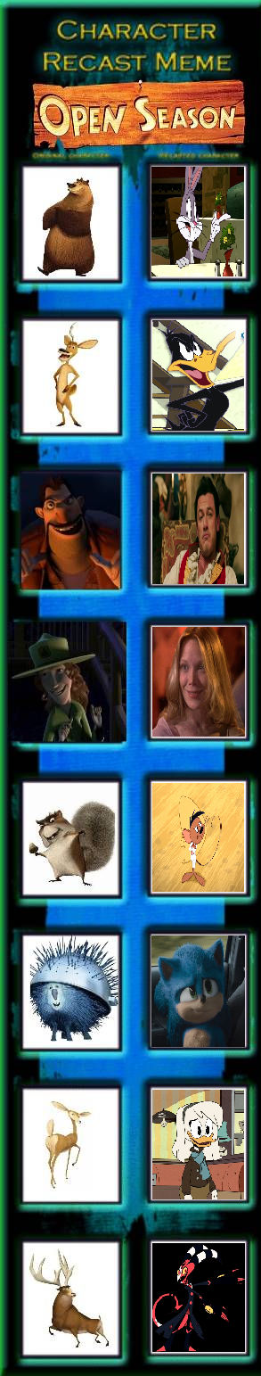 My Open Season Cast by MorganTheFandomGirl on DeviantArt