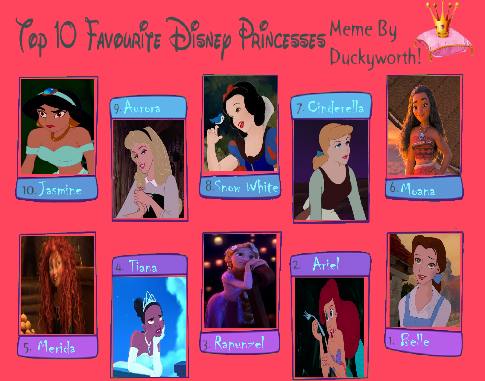 My Top Ten Favorite Disney Princesses By Morganthefandomgirl On Deviantart