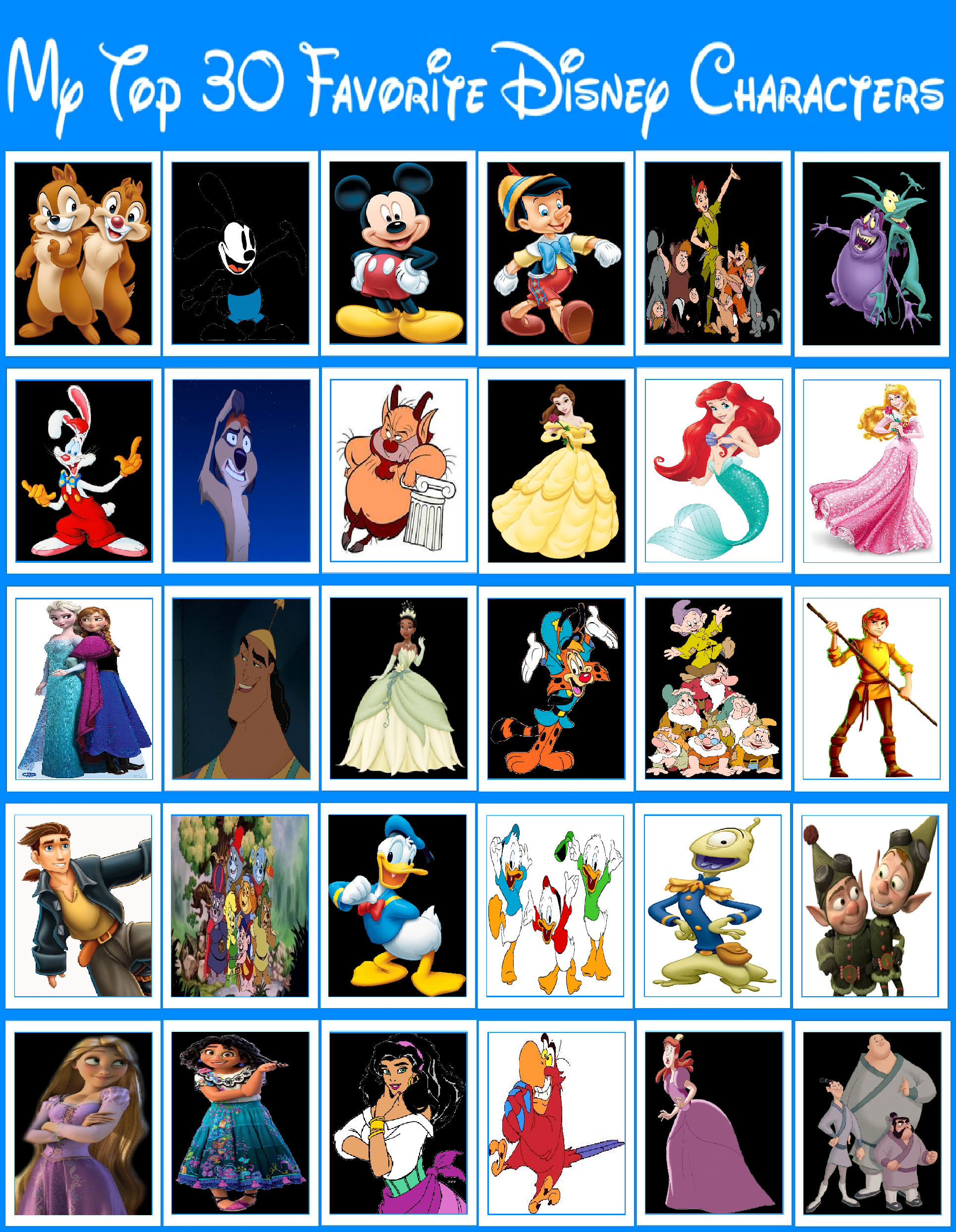 My Top 30 Favorite Disney Characters by MorganTheFandomGirl on DeviantArt