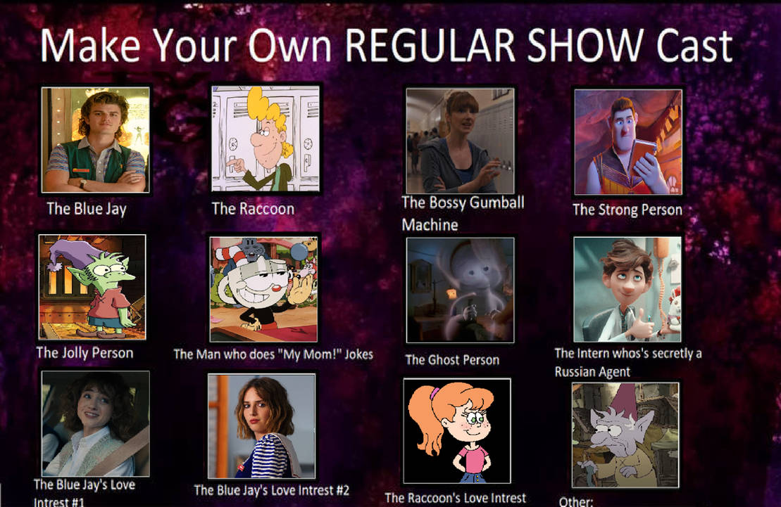 My Regular Show Cast by MorganTheFandomGirl on DeviantArt