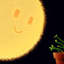 Sun + heart + plants