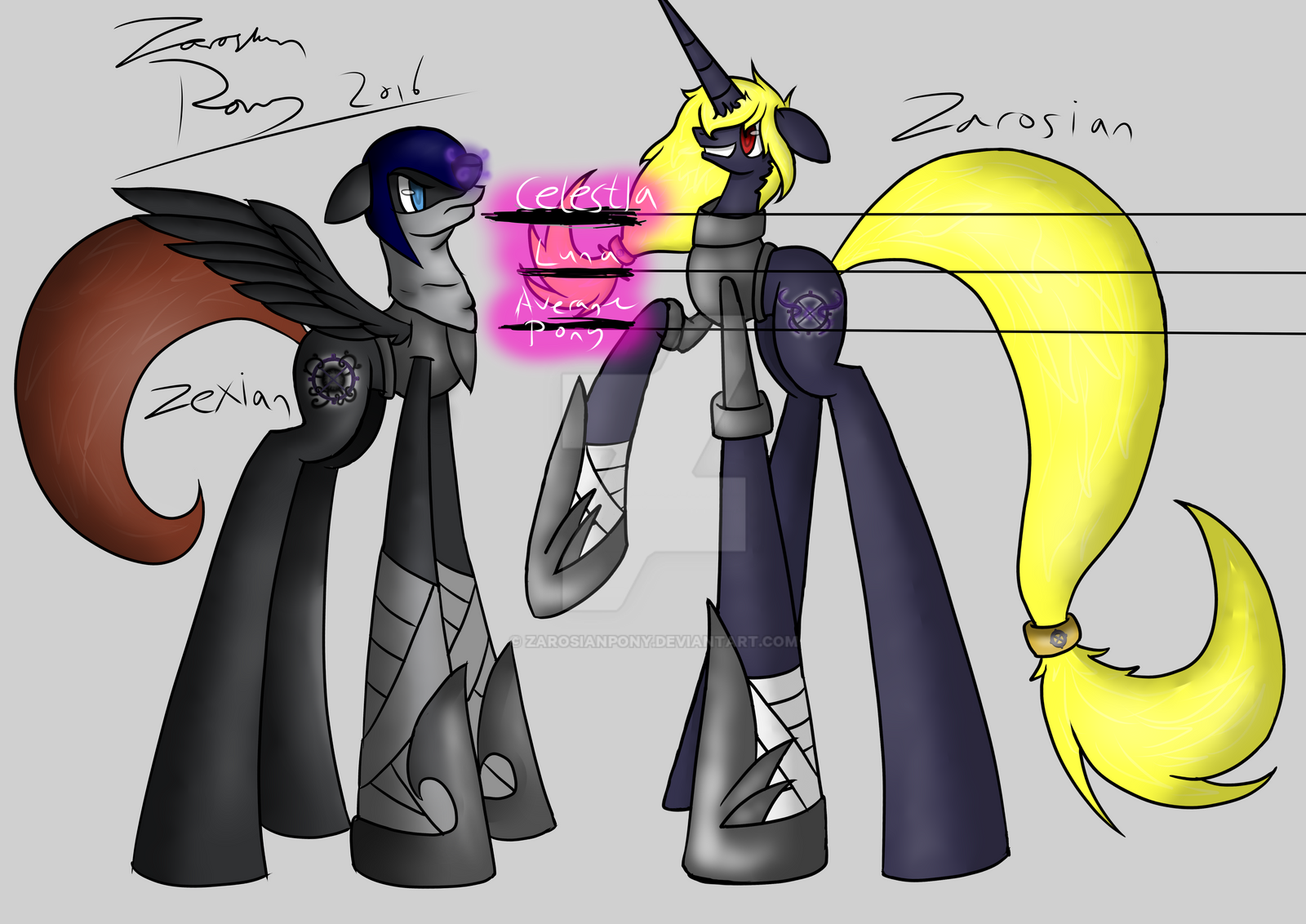 MLP - Zarosian and Zexian Official Height Chart