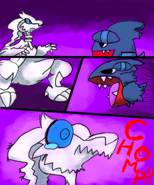 Oekaki: Reshiram VS Gible