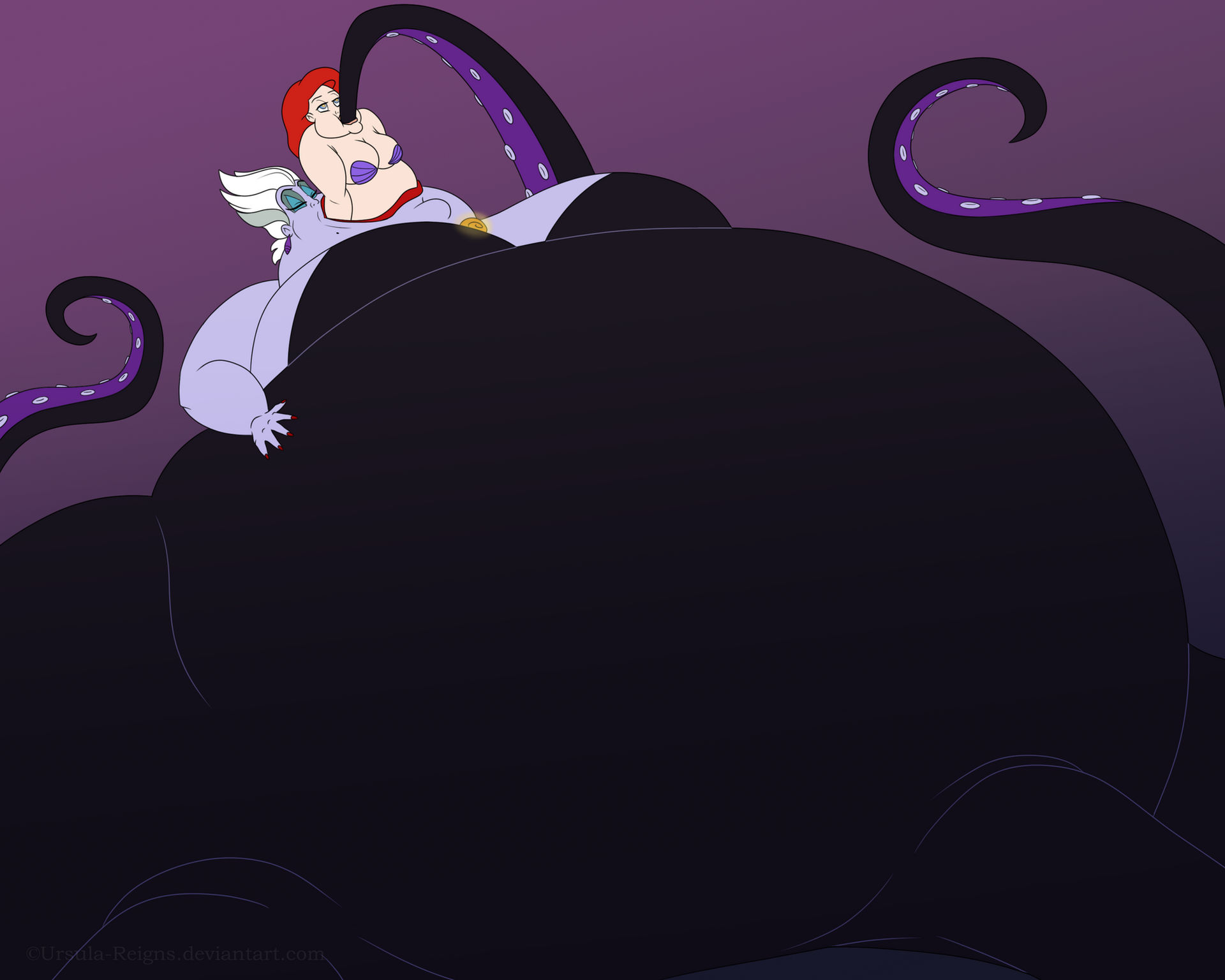 Rapunzel Inflation Bai Tza & ursula's weight gain - Inflation Of Light