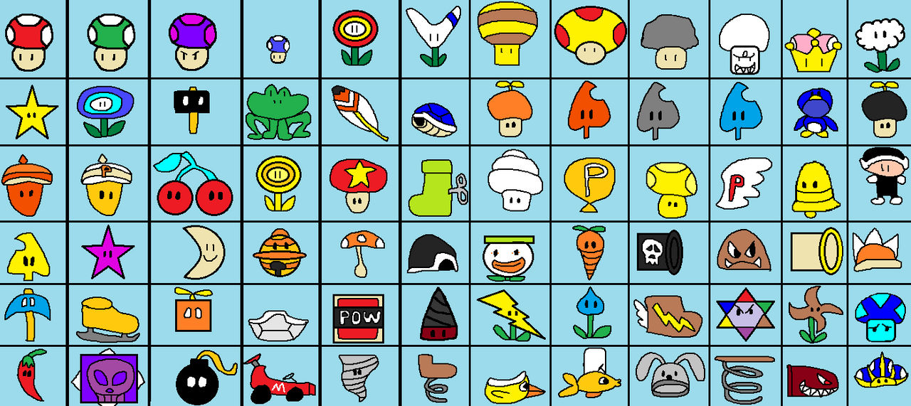 Super Mario Power Ups by joze2004 on DeviantArt
