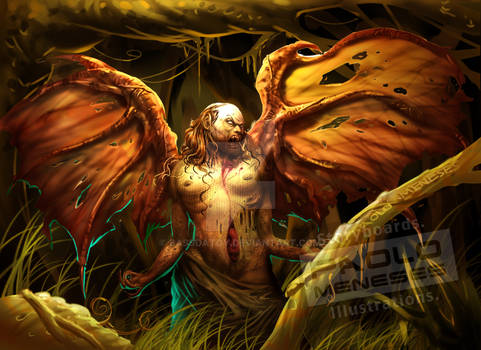 PHILIPPINE MYTHICAL CREATURES MANANANGGAL COLORED