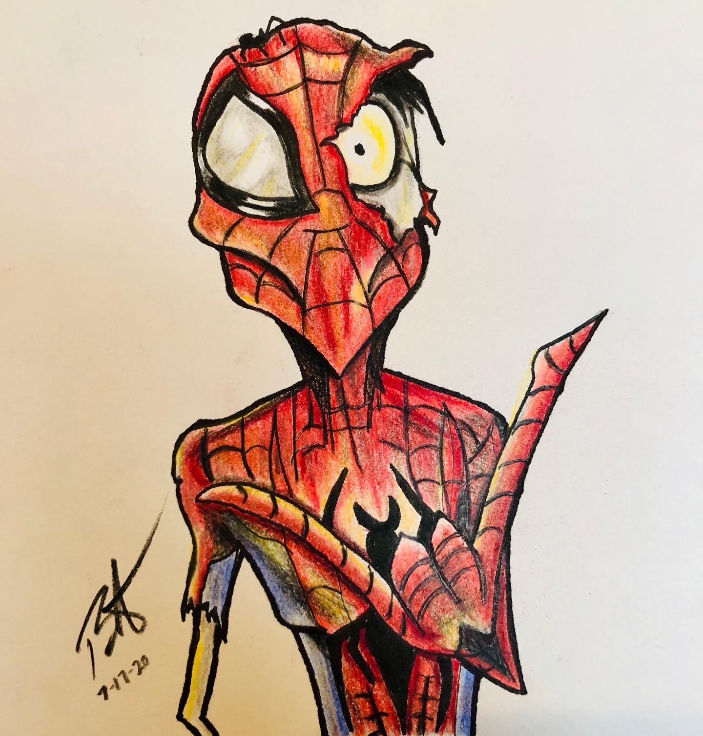 Tim Burton Style Spider-Man by BColorsThings on DeviantArt