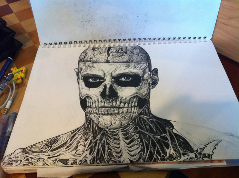 Rick Genest in Pen WIP