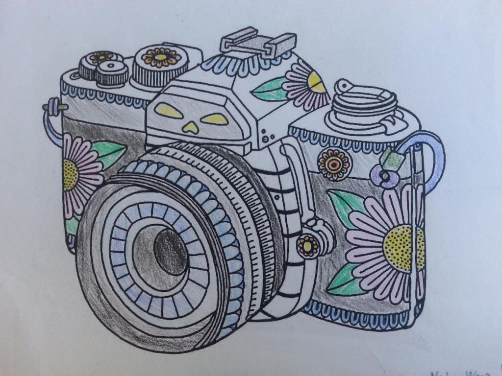 My colored camera coloring page by NickyW093 on DeviantArt