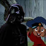 Darth Vader and Maleficent and their son Fievel