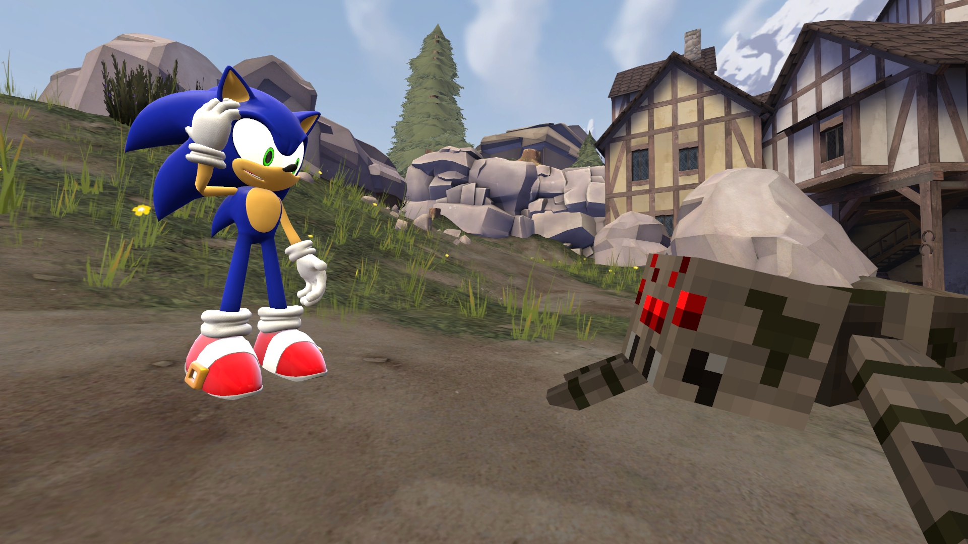 Minecraft Sfm Map (SFM)Minecraft meets Sonic by CipherZeroSixtyFour on DeviantArt