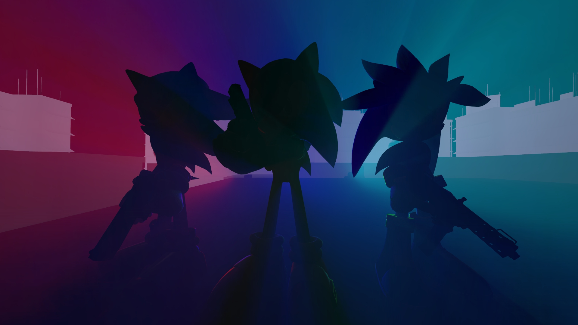 ArtStation - Sonic, Shadow, Silver fight A.B.