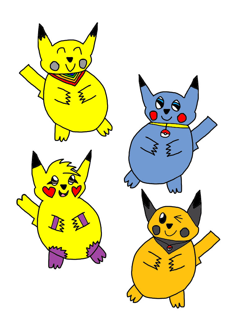 Piachu Floating Me, Riolu, Lisa, and Doug as floating Pikachus by AsheAndCJThePikachus ...