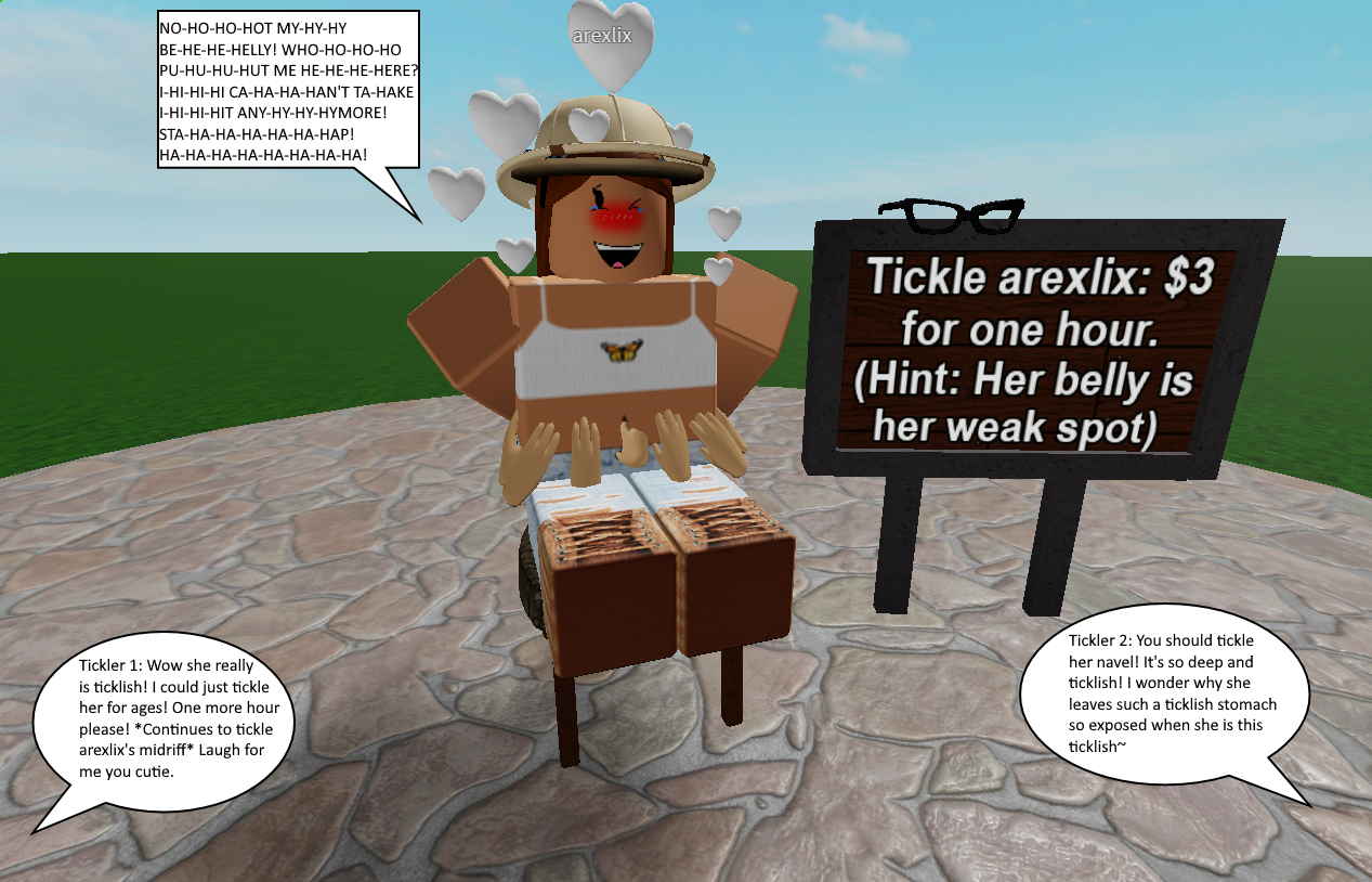 A Poor Ticklish Roblox Girl By Ticklish Roblox On Deviantart - roblox tickle story