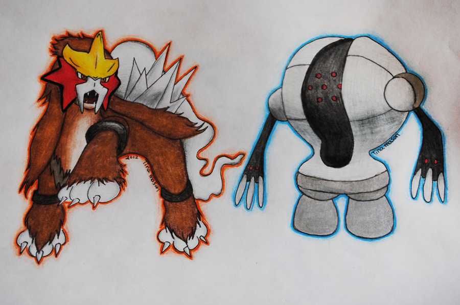 Entei and Registeel Pokemon