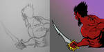 Azazel, learning pencil and digitalization by Anima714