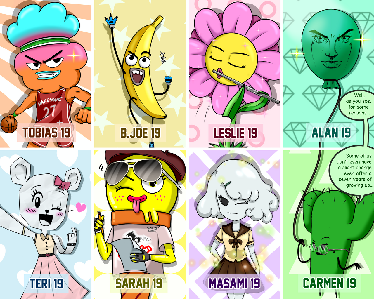 TAWOG Characters, but after 7 years growing Pt.2 by TeeKenHo on DeviantArt