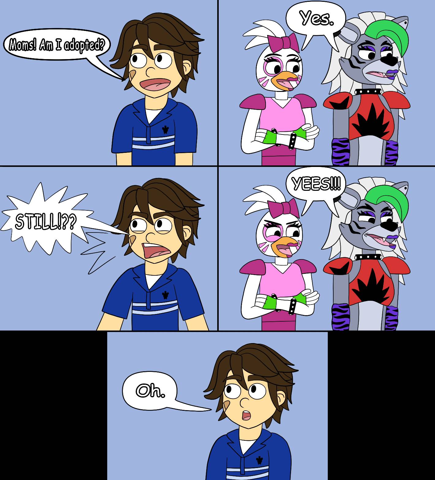 Gregory asks her new moms (FNaF SB Comic) by GwenAlvarez36 on DeviantArt