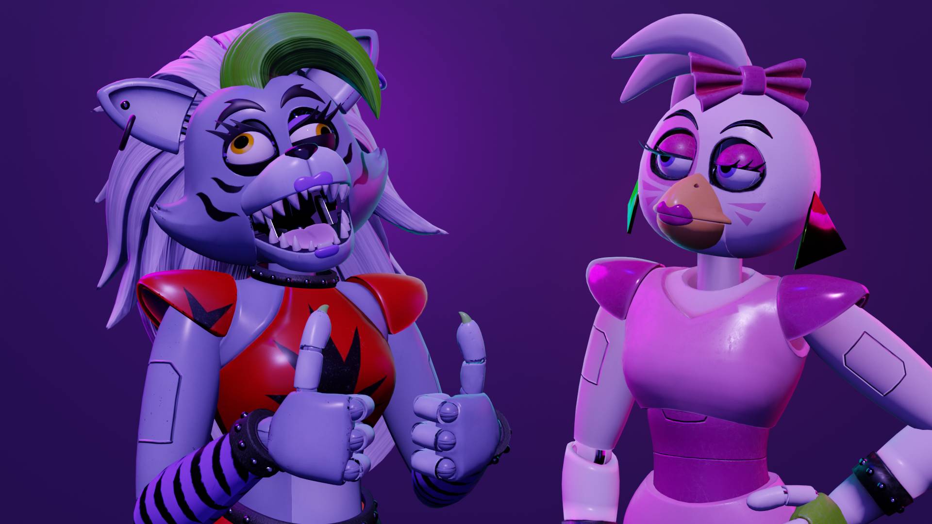 ROXY AND CHICA [FNAF:SB] by PvmpkinBread 