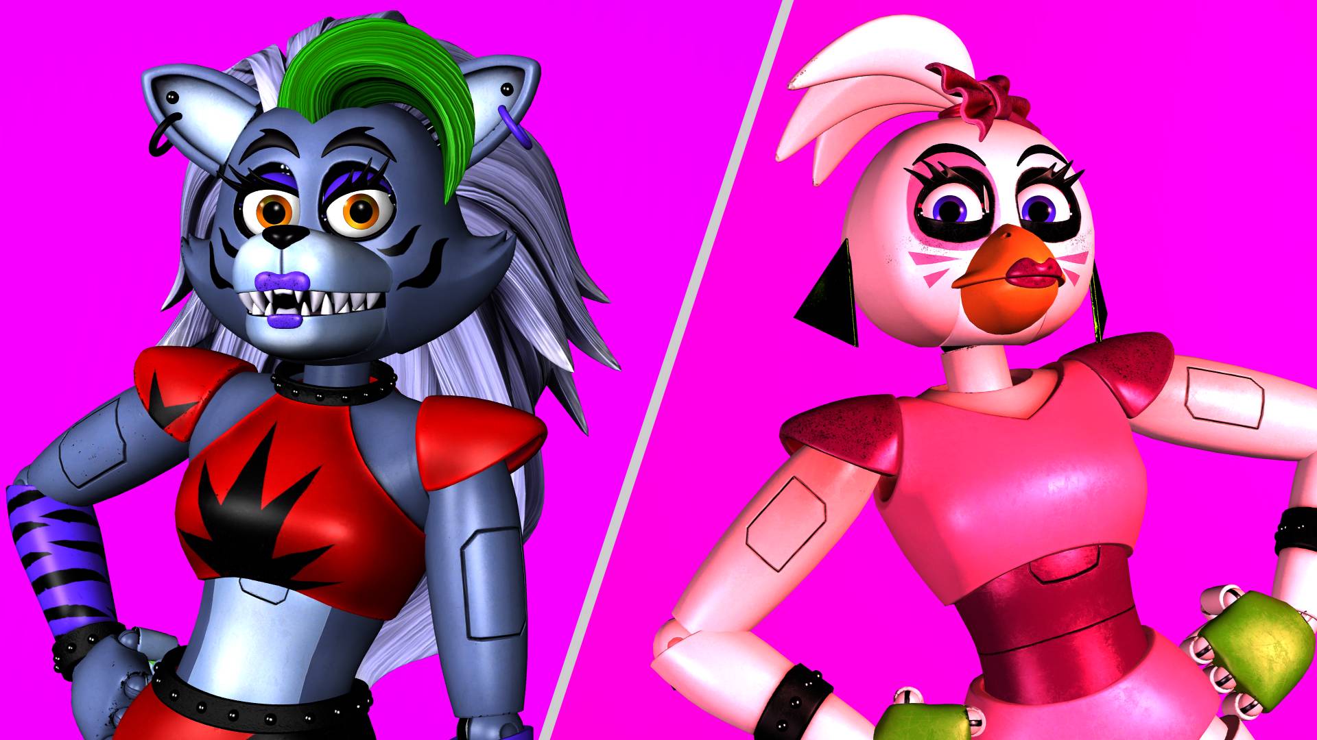 Roxanne Wolf and Glamrock Chica (FNaF SB SFM) by GwenAlvarez36 on ...
