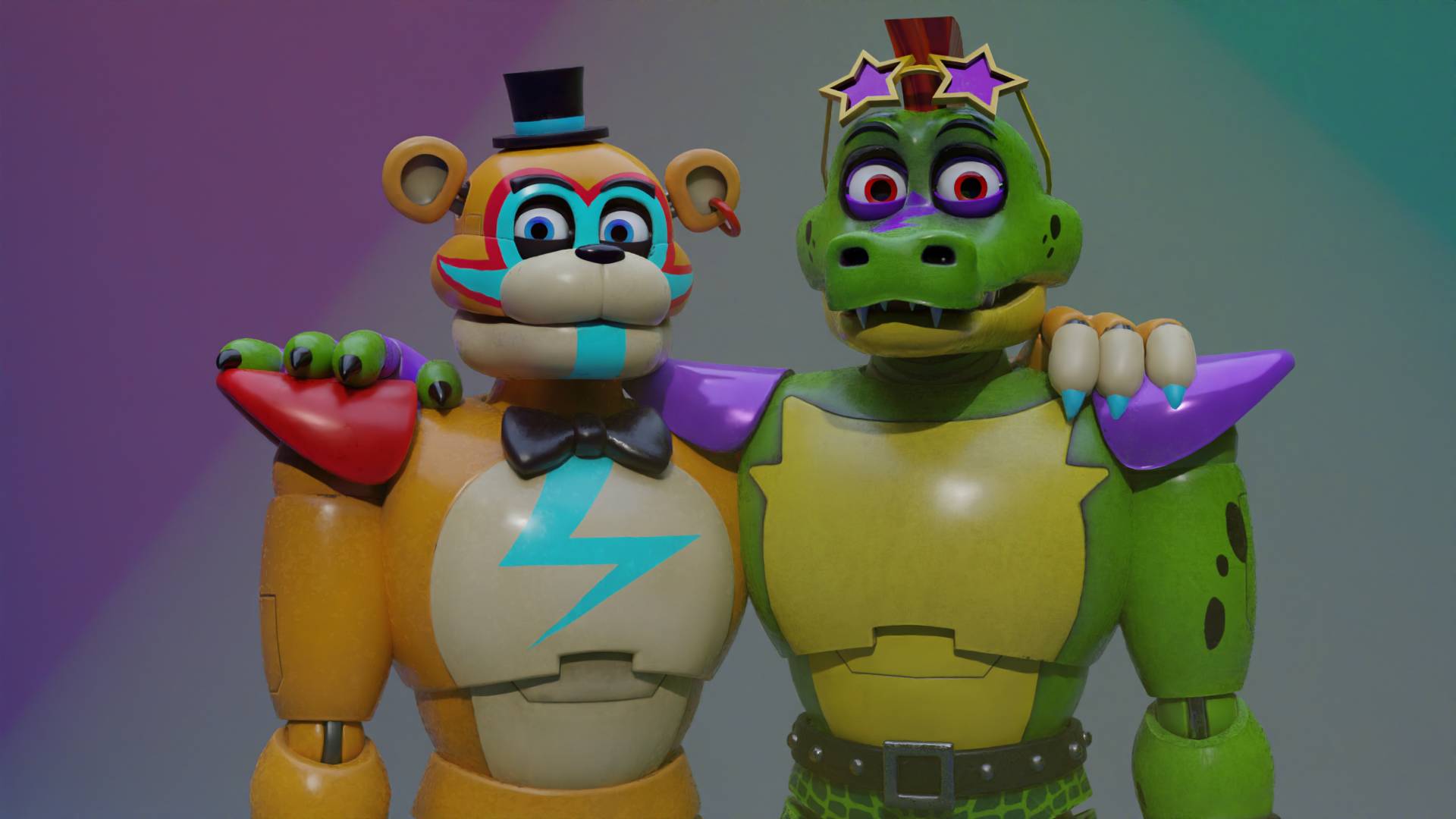 Freddy and Monty (Blender FNaF Security Breach) by GwenAlvarez36 on Freddy and Monty (Blender FNaF Security Breach) by GwenAlvarez36 on