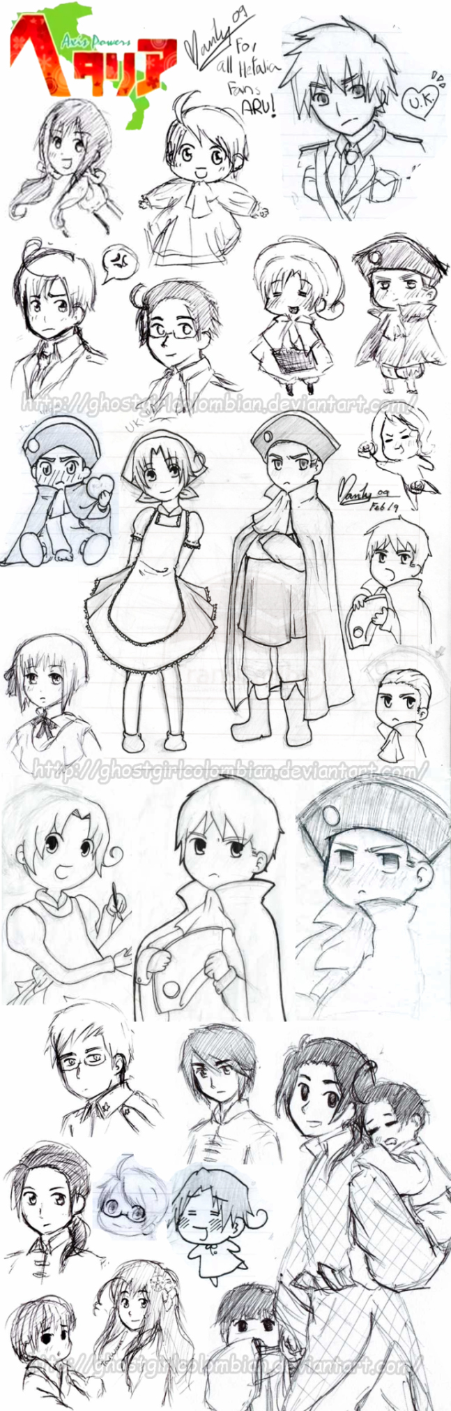 Hetalia sketch dump