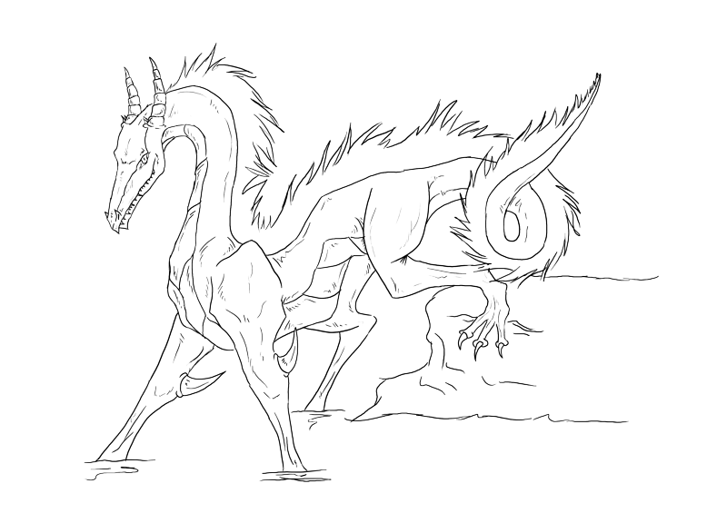 Dragon lineart