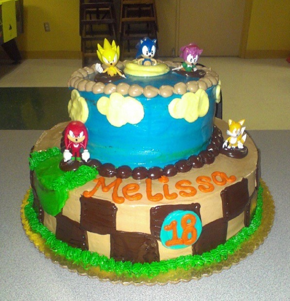 I made this Sonic cake for my niece's birthday : r/SonicTheHedgehog