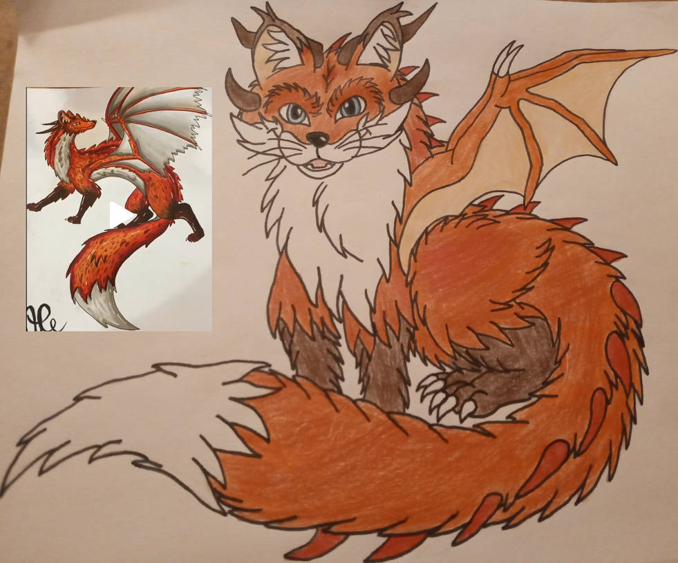 Fox Dragon Deviantart Foxington The Cute Fox Dragon by SpeedyTheDragoness on DeviantArt
