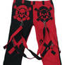 Red and Black Skull Pants