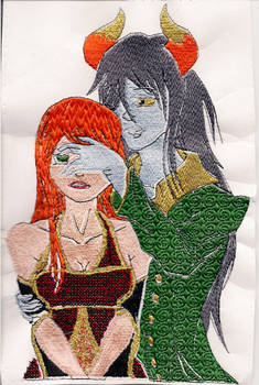 Troll and Girl Embroidery