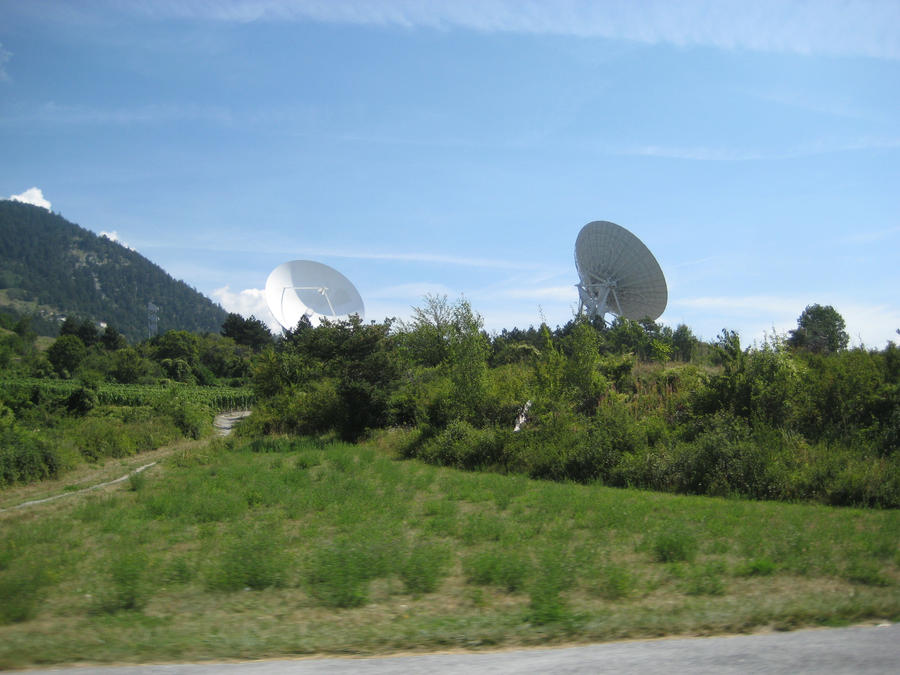 huge satellite discs