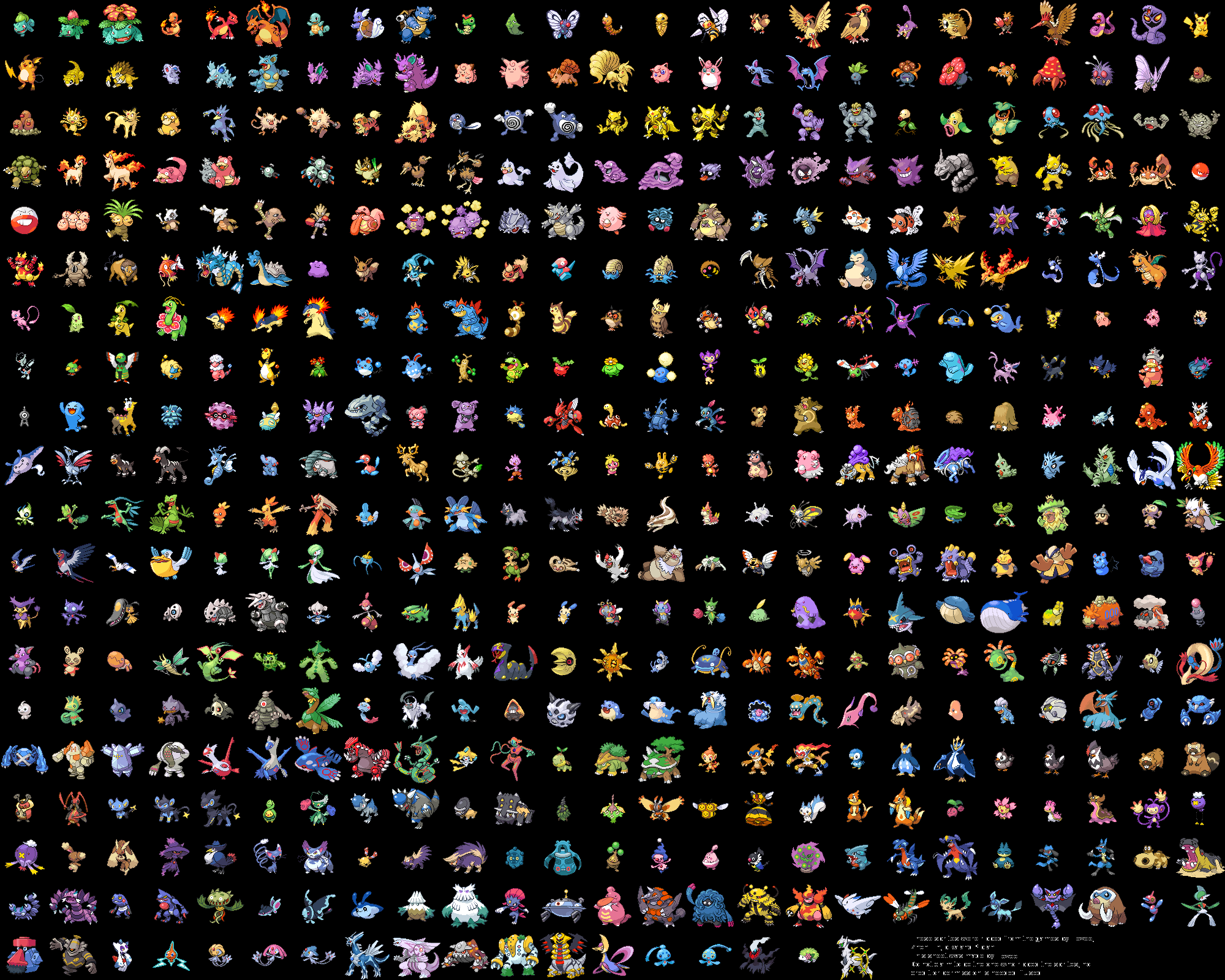 4th Gen Pokemon Sprites