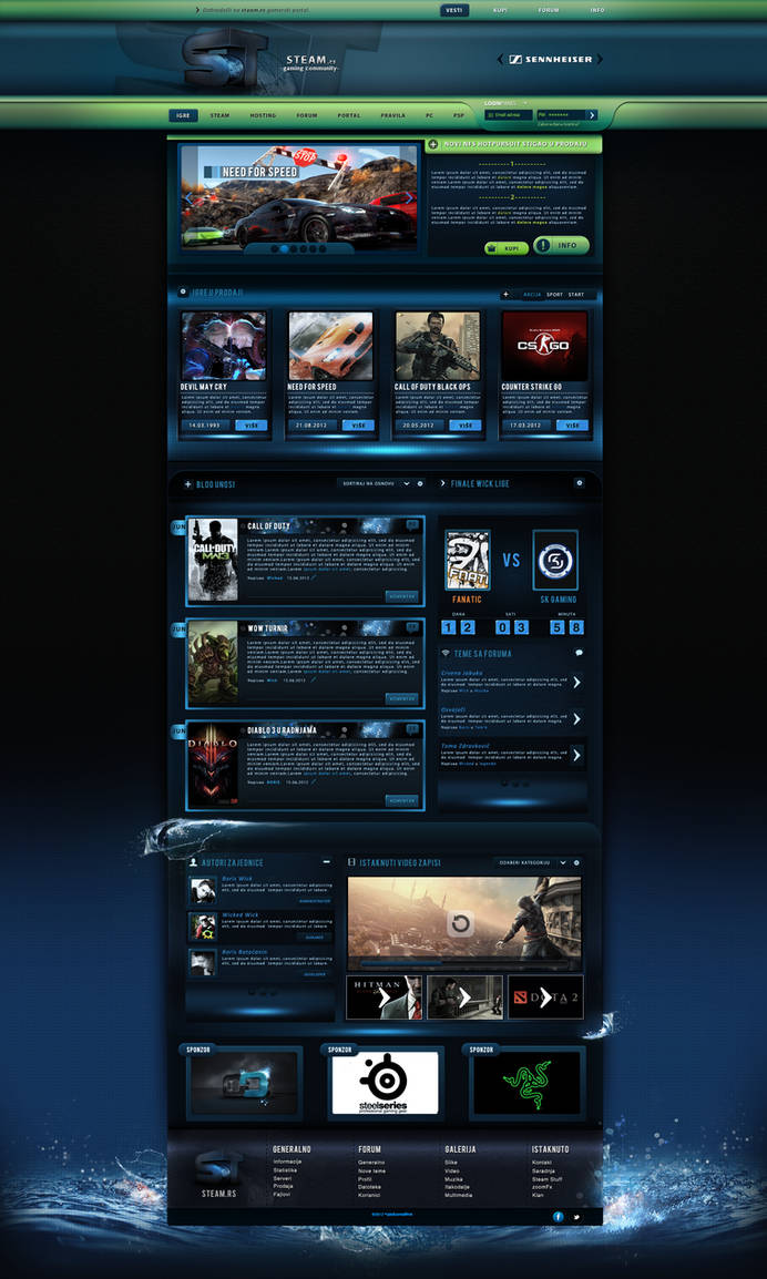 Steam Gaming Template SOLD by BorisWick on DeviantArt