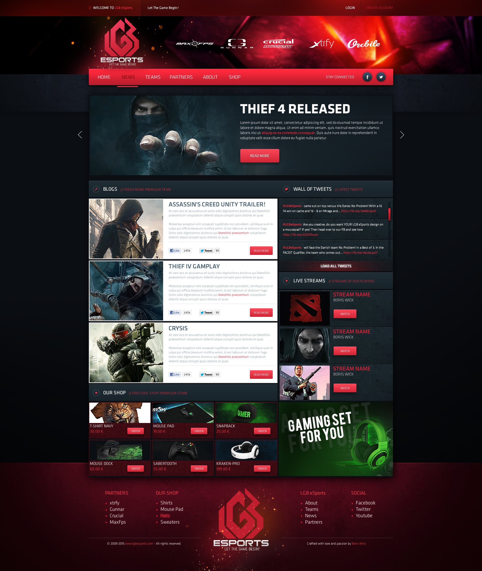 LGB eSport Web Design by BorisWick