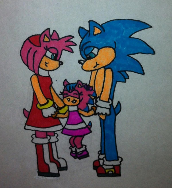 pics Sonic And Amy Family Deviantart sonic and amy family by dragonpriness