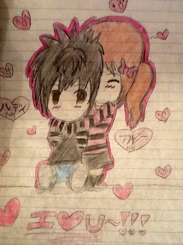 (MeandmyBF)Chibi couple kiss