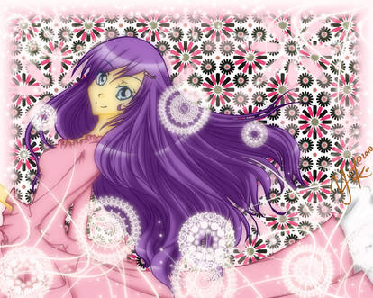 purple hair girl~(?)