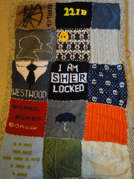 DRUMROLL PLEASE....Sherlock Blanket - COMPLETE!
