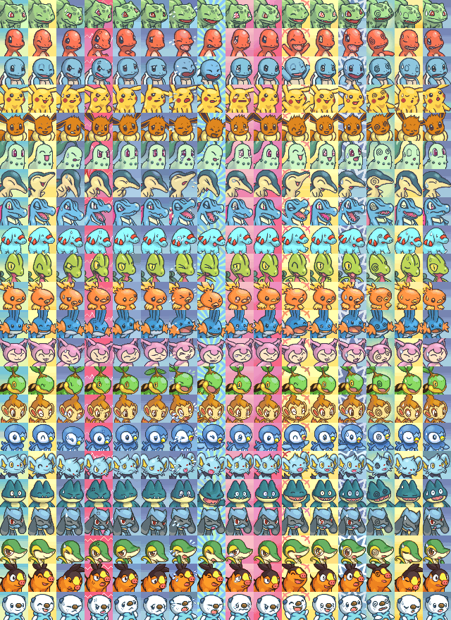 Hoenn Dex GSC Sprites Normal Colours by Axel-Comics on DeviantArt